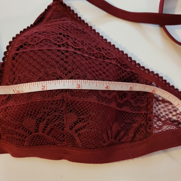 Front Cage Weave Merlot Bralette - Picture 10 of 11